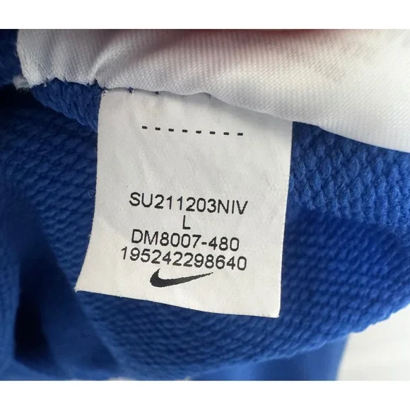 Nike Standard Issue Splatter FleeceHoodie Mens Size L Game Royal Blue DM8007